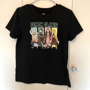Demon Slayer T-Shirt Black Size Medium Anime Cartoon